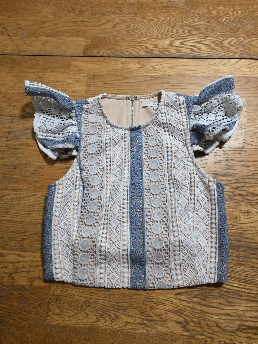 Endless Rosw Balletcore Lace Geometric Top